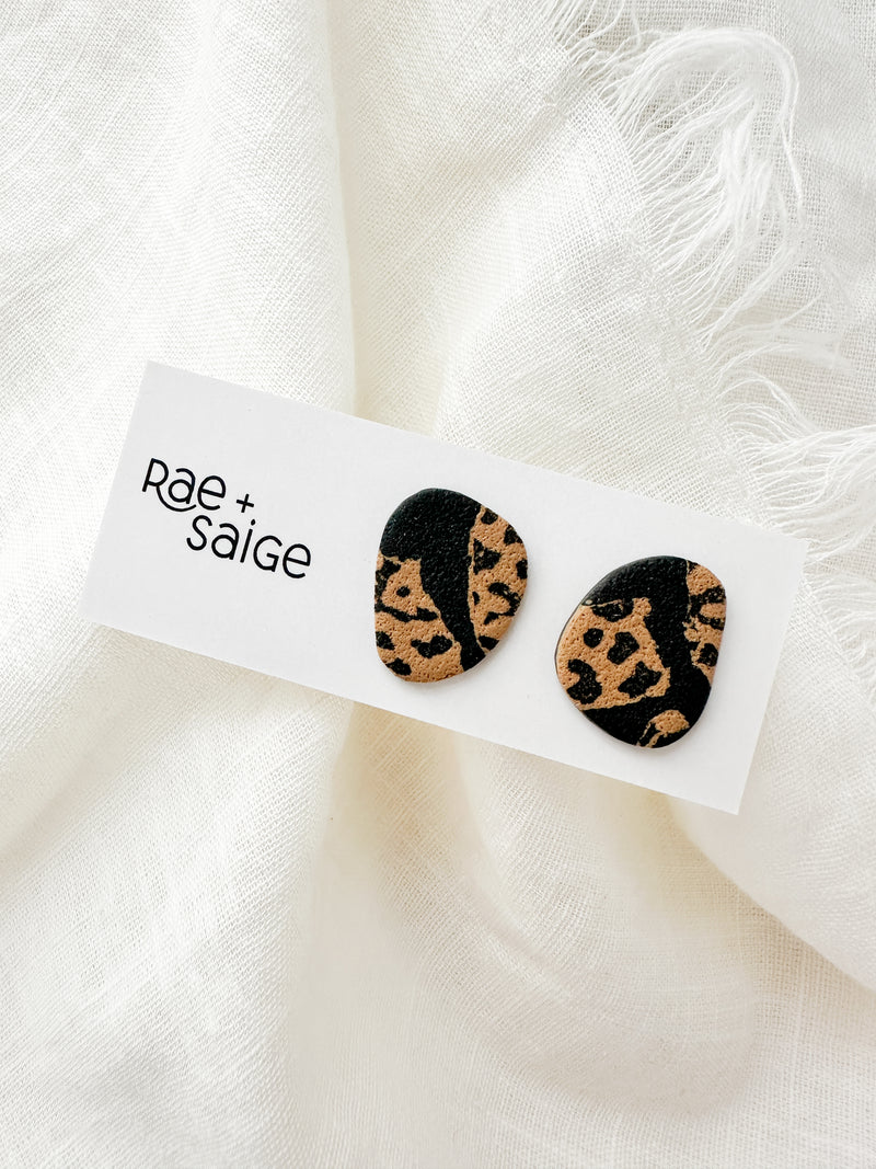 Vera Leopard Studs